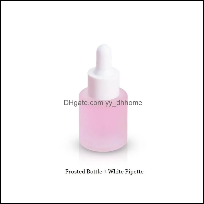 20ml Flat shoulder Glass  Oil Perfume Bottles e Liquid Bottles Reagent Pipette Dropper Aromatherapy Bottle Wholesale free DHL