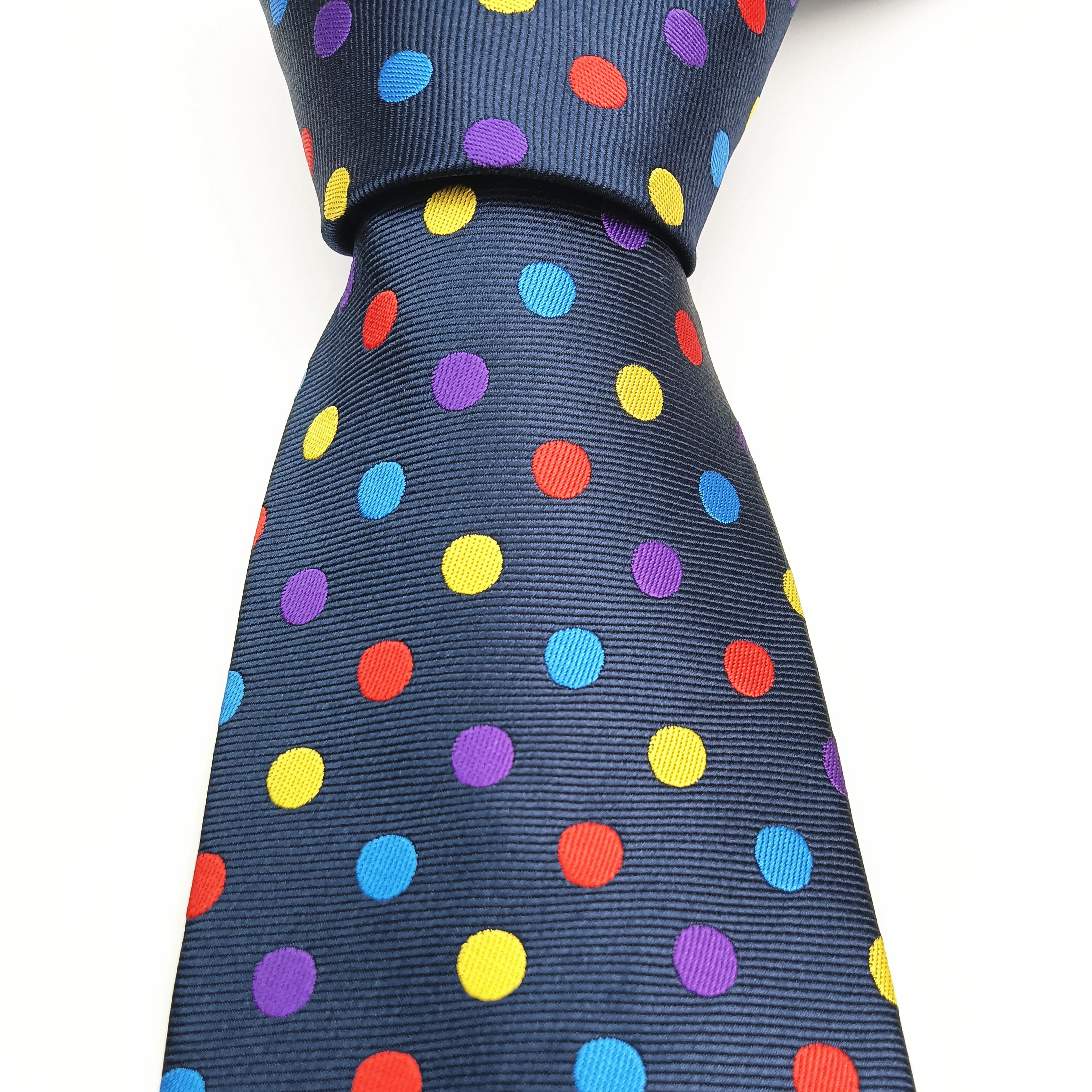 Men Designer Classic Silk Tie Colored Dots Design Mens Business Neckwear Skinny Grooms Necktie for Wedding Dress Party Dress Suit Shirt Ties