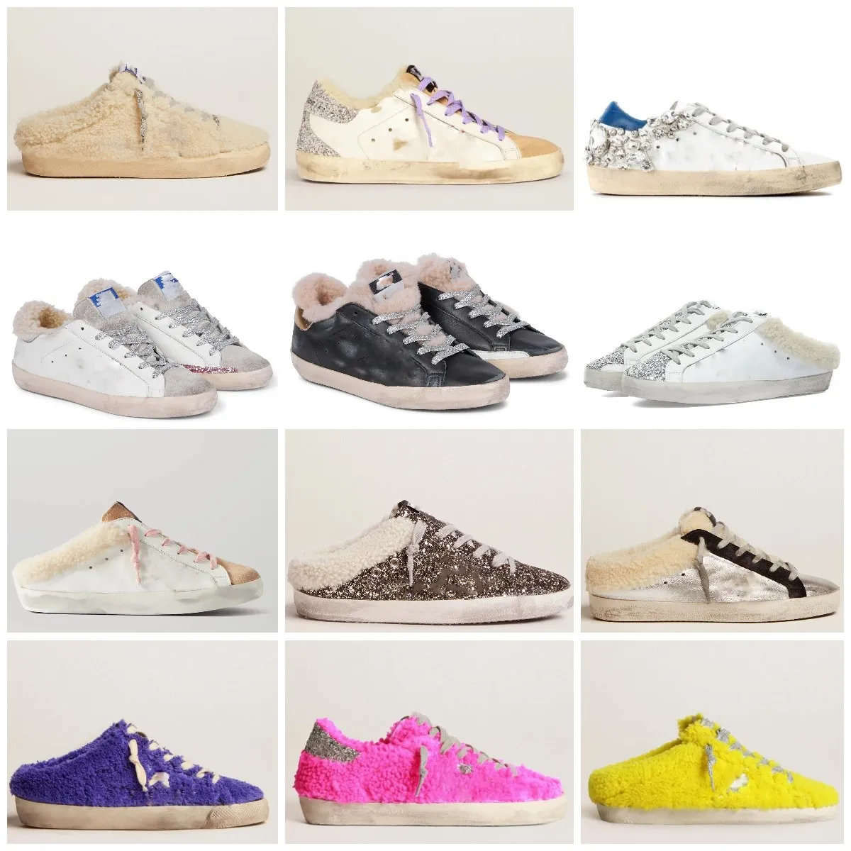 Gouden Designer Klassieke Australië Laarzen Pluche Instapper Loafers Topkwaliteit Dames Fluff Yeah Winter SuperStar Sneakers Do-old Dirty Girls Winter Sneeuw Enkelschoenen