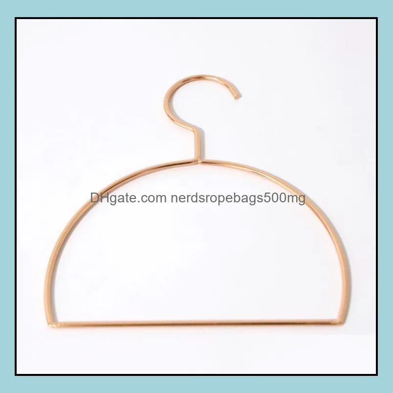 Semicircle Metal Hanger Nordic Style Rose Gold Iron Hangers Rack for Scarf Tie Belt and Towel Clothes Organizer RRF14385