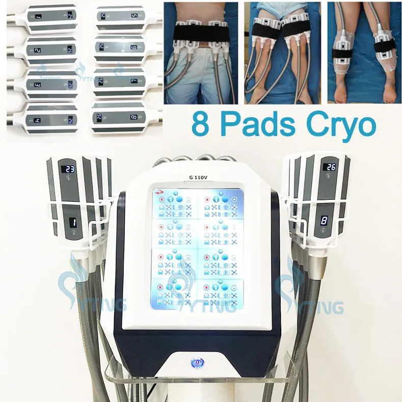 Cryoskin Machine Refroidissement Plaque 8 Pads Cryolipolyse Graisse Congélation Dispositif De Cryothérapie