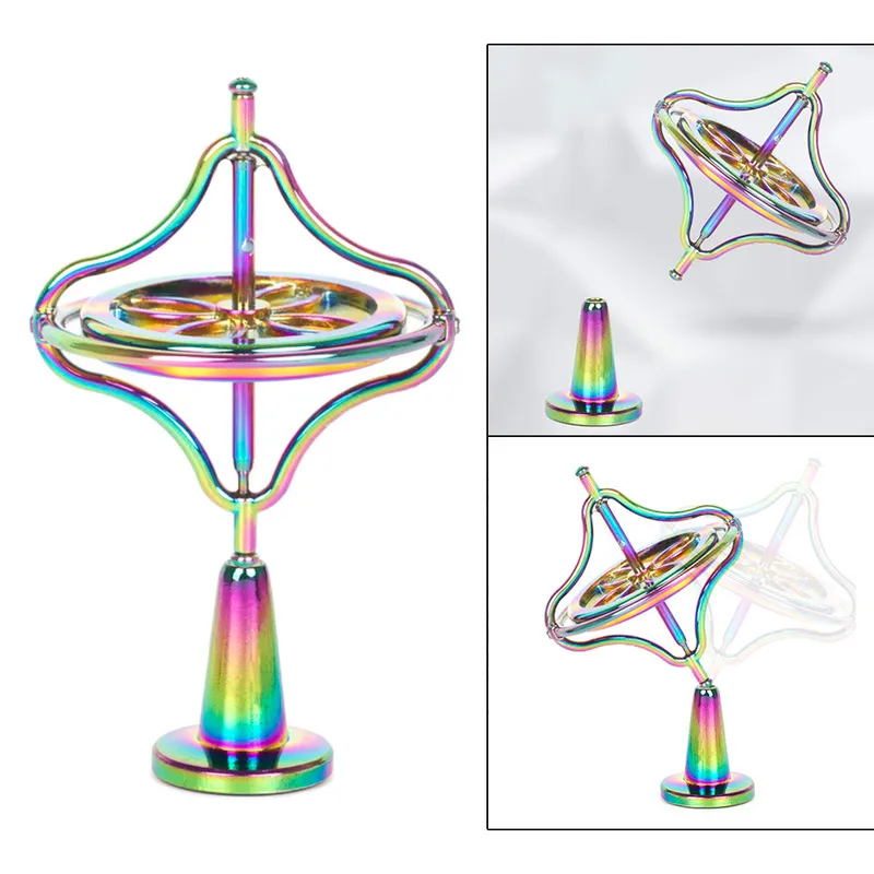 Metal Precision Gyroscope Anti-Gravity Top Toy Spinner Colorful