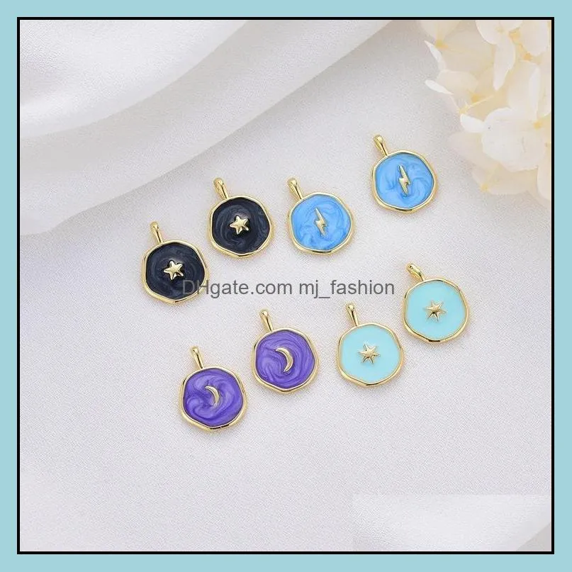 moon star heart charms for jewelry making supplies bohemia colorful cute pendant charm diy earrings necklace charms