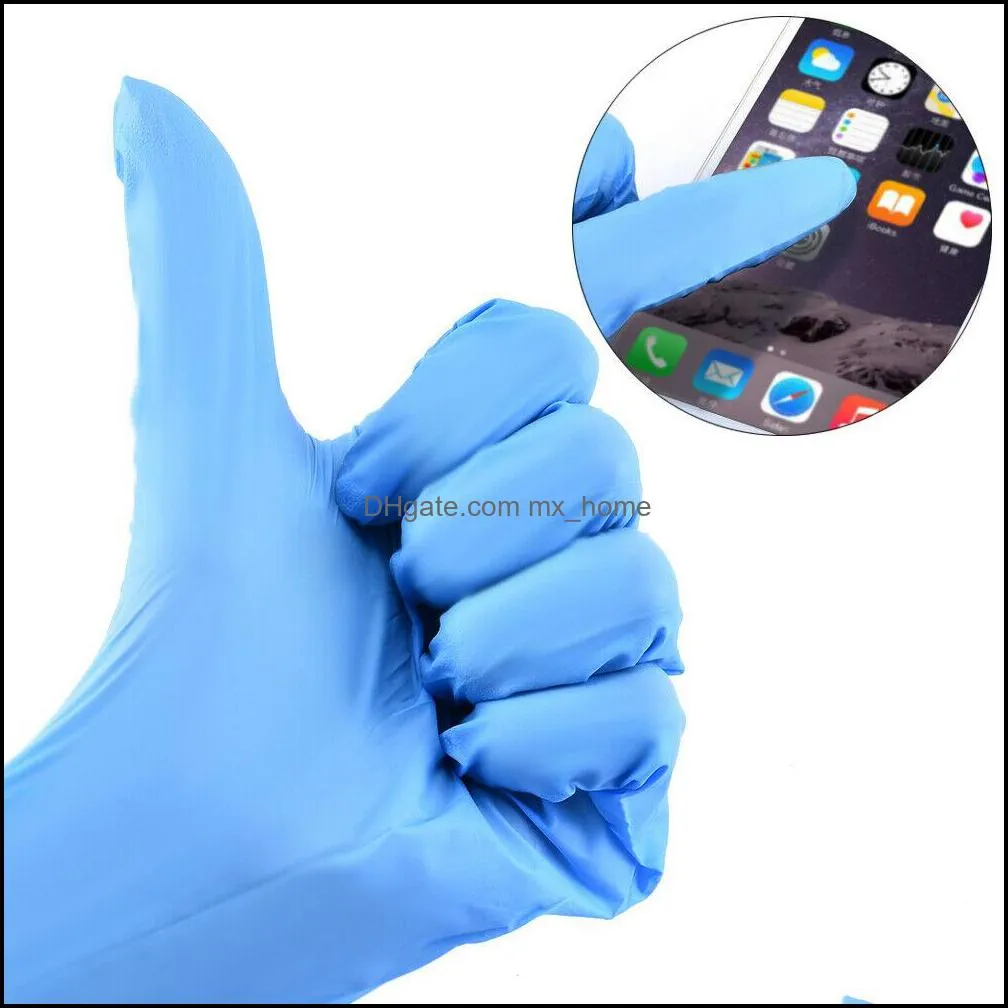 In Stock! Ready To Ship! Pack Of 100Pcs Premium Nitrile Blue Rubber Cleaning Gloves Powder Free