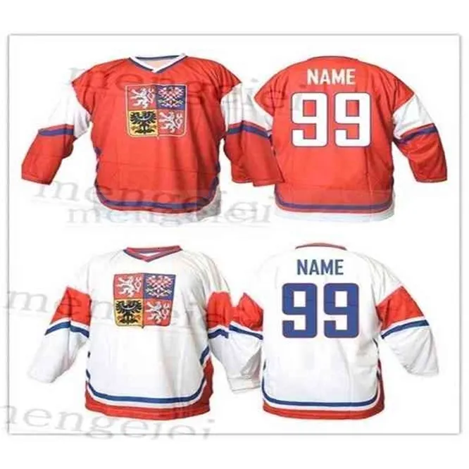 CeUf Custom 2020 Team Repubblica Ceca # 68 Jaromir Jagr Maglia da hockey Ricamo cucito Personalizza qualsiasi numero e nome Maglie