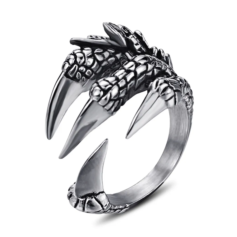 Buy VIEN® Ring Retro Unique Dragon Claw Ring Silver Fashion Punk Hip Hop  Animal Alloy Silver Plated Ring at Amazon.in