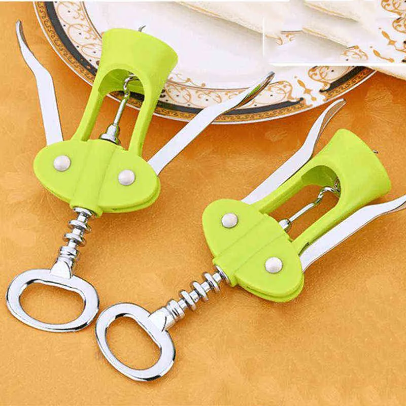 Red Wine Bottles Openers 2 In 1 Beer Bottle Opener Plastic Stainless