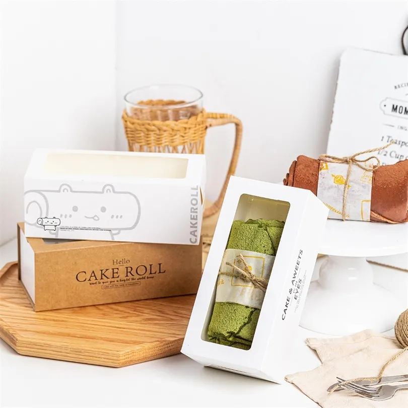 Caixa de bolo de macaron e embalagem Cupcake Bread Cookie Box Dragees de chocolate para caixas de papelão de casamento