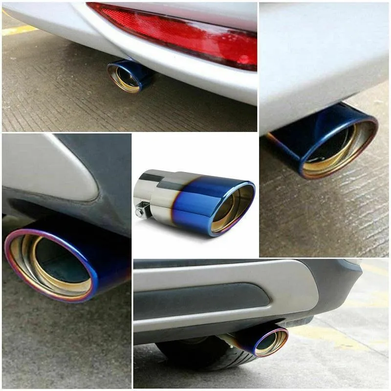 Manifold & Parts Car Exhaust Pipe Tip Rear Tail Throat Muffler Stainless Steel Round Styling AccessoriesManifold