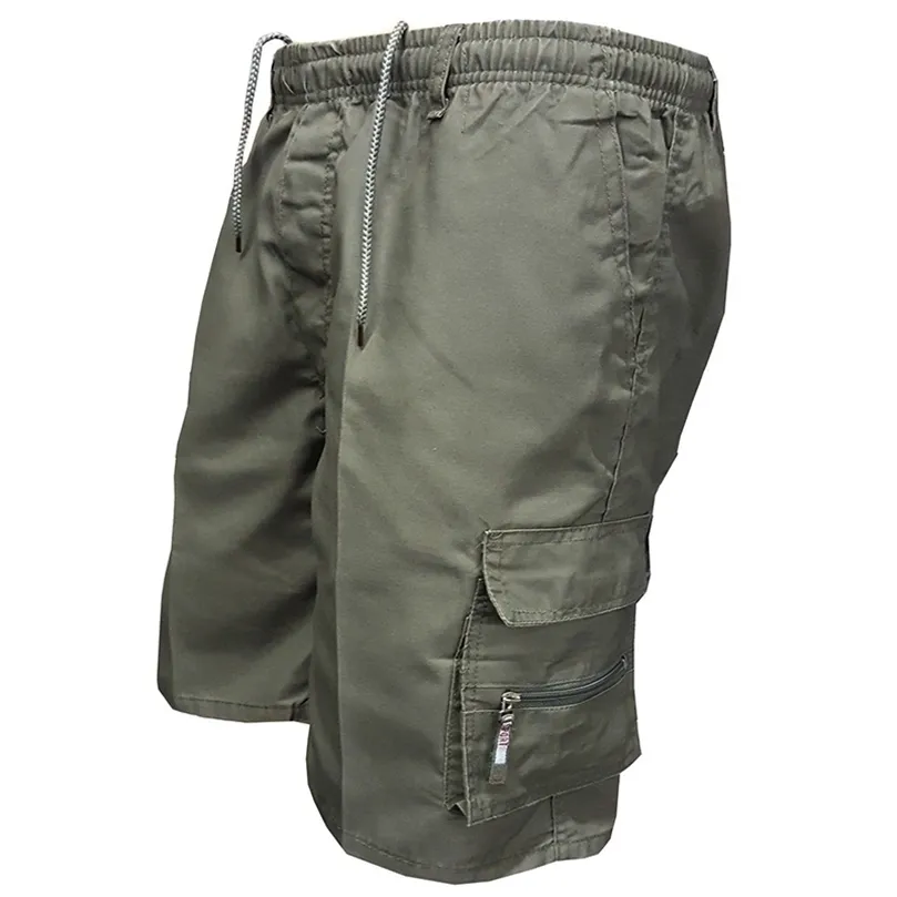 Letnie bawełniane krótkie krótkie spodenki na zewnątrz krótkie spodnie wojskowe Breczesy Multi Pocket 220705