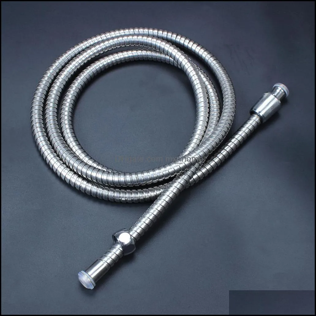 2m Flexible Stainless Steel Chrome Standard Hose Shower Head Bathroom Hose Water Hoses Pipe New Brand Popular