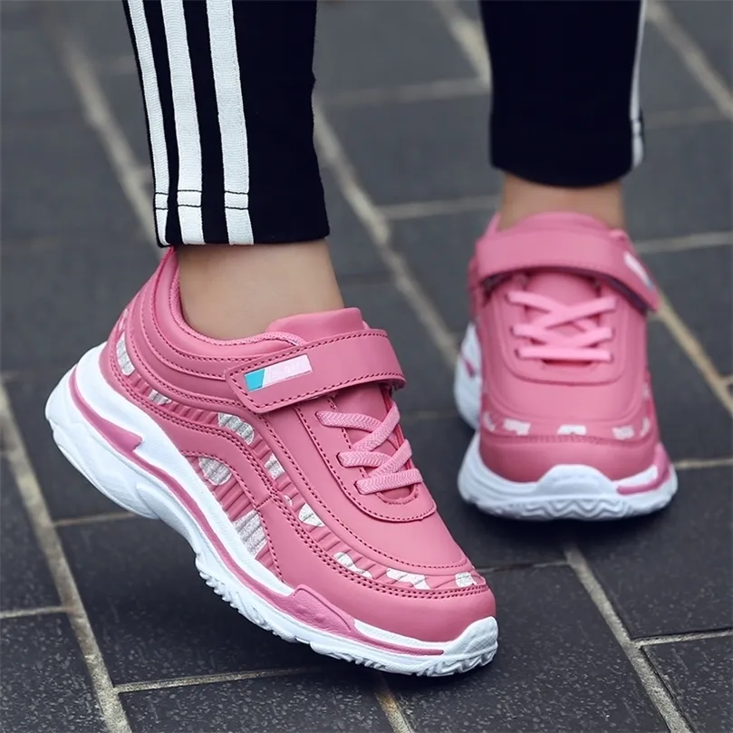Sepatu Kulit Modis Bayi Perempuan Olahraga Lari Anakanak Tenis Sejuk Kasual Sneakers Jalan Untuk Aad 220611