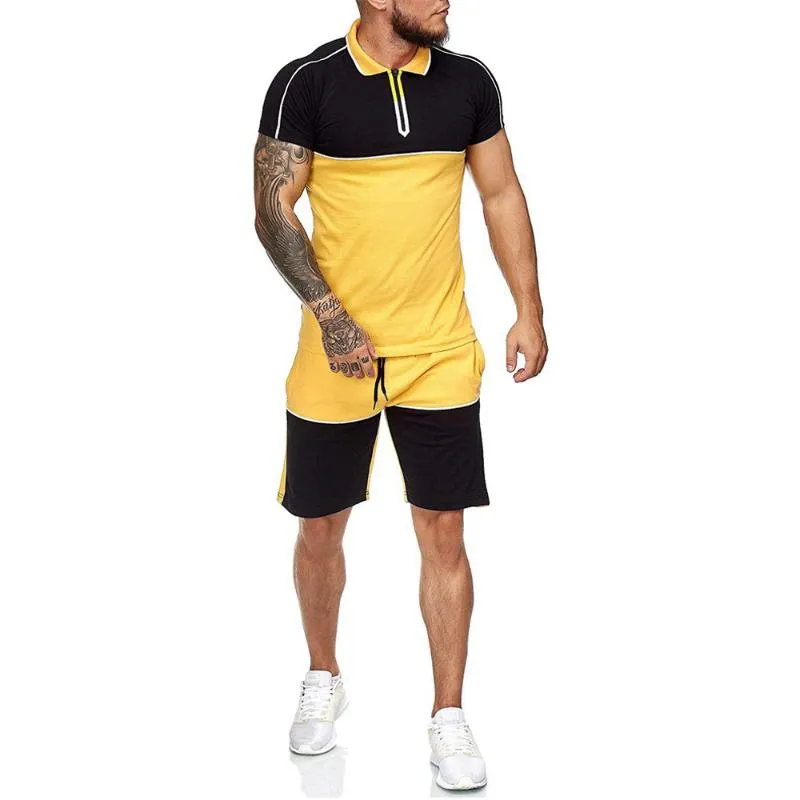 Tracksuits voor heren Menkleding Set Zomerkleur Matching Rapel Short Sleeveved Shorts Sports pak Casual Fashion 2-delige Tracksuitmen's Men's mannen