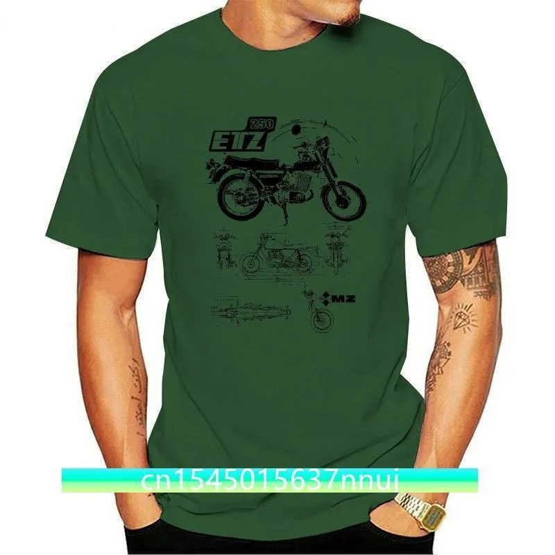 Tees Mannelijke Harajuku Top Fitness Merk Kleding TShirt Shirt MZ ETZ 250 DDR Kult Fun Motorrad Biker MC Ostalgie Zone Tee Shirt 220702