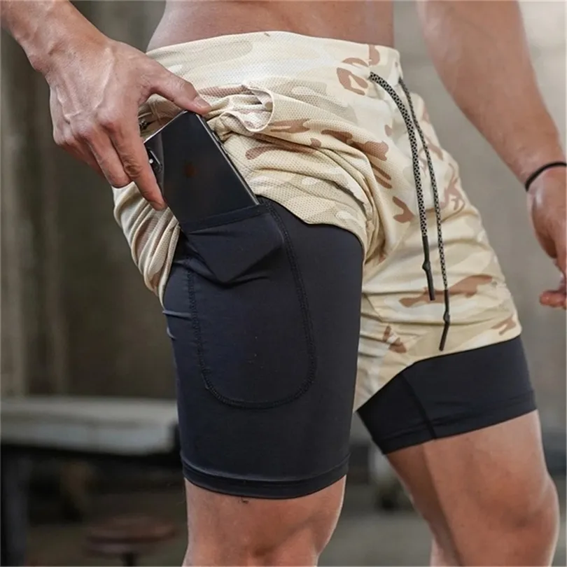 Poche intégrée double couche shorts pour hommes à la mode nouveaux gymnases musculaires pour hommes musculation pantalons de sport marque pantalons décontractés T200512