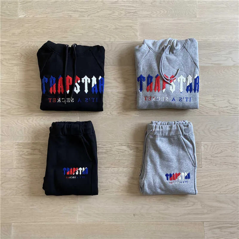 Vtements de Sport Pour Hommes Combinaison Bro Trapstar Sweat Capuche Jogging DContract Pantalon Survtement 2022