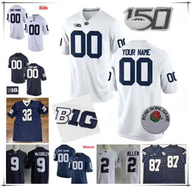 Maillot de football 2021 College Penn State Nittany PSU Barkley Sean Clifford Ta'Quan Roberson Noah Cain Keyvone Lee Jahan Dotson Ellis Brooks