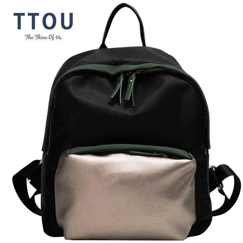 Evening Bag Ttou Fashion Scrub Women Backpack Female s Small Zipper Bags Student Solid Rucksack for Girls Travel 0623