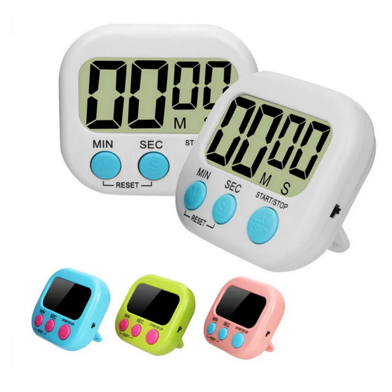 Mini cyfrowy timer kuchenny duże cyfry głośne alarm magnetyczny stojak na podłoże z dużym wyświetlaczem LCD do gotowania gier sportowych LX4887