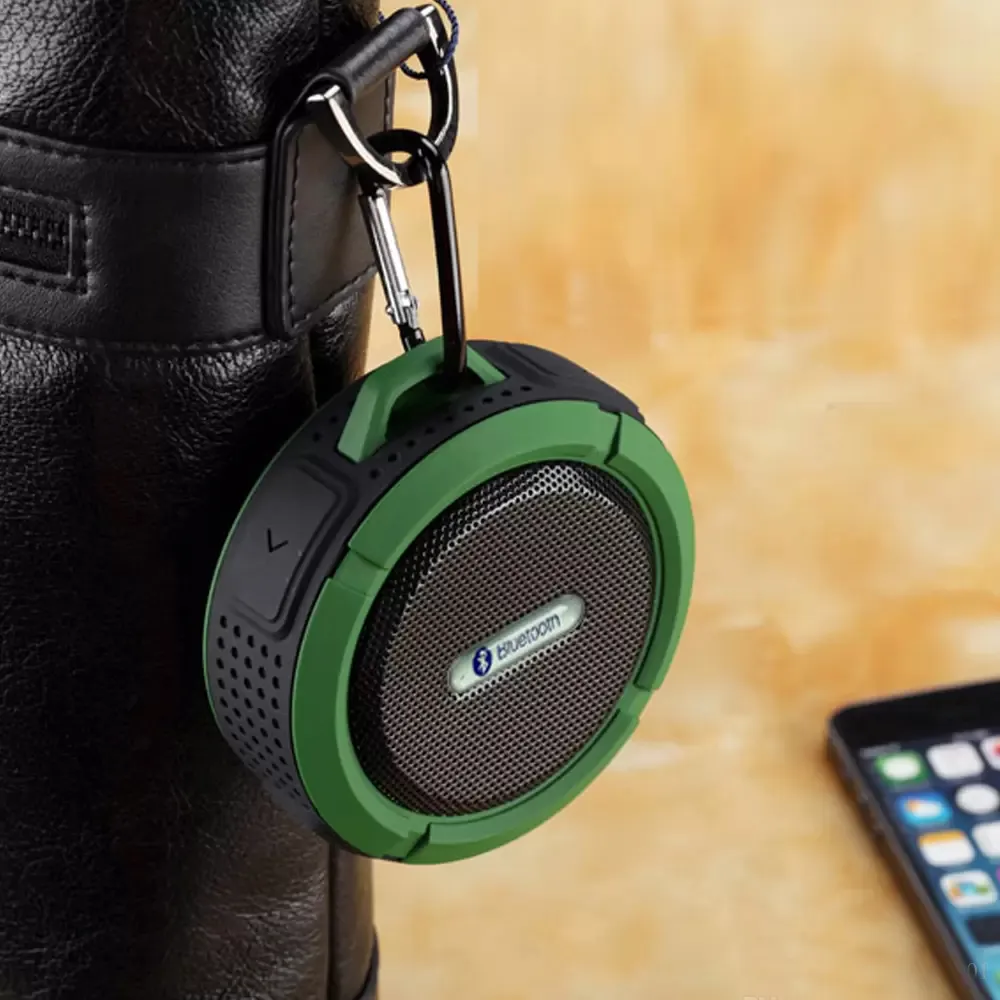C6 högtalare utomhussportdusch bärbar vattentät trådlös Bluetooth -högtalare Sugkopp Handsfree Mic Voice Box för iPhone 7 iPad PC -telefon