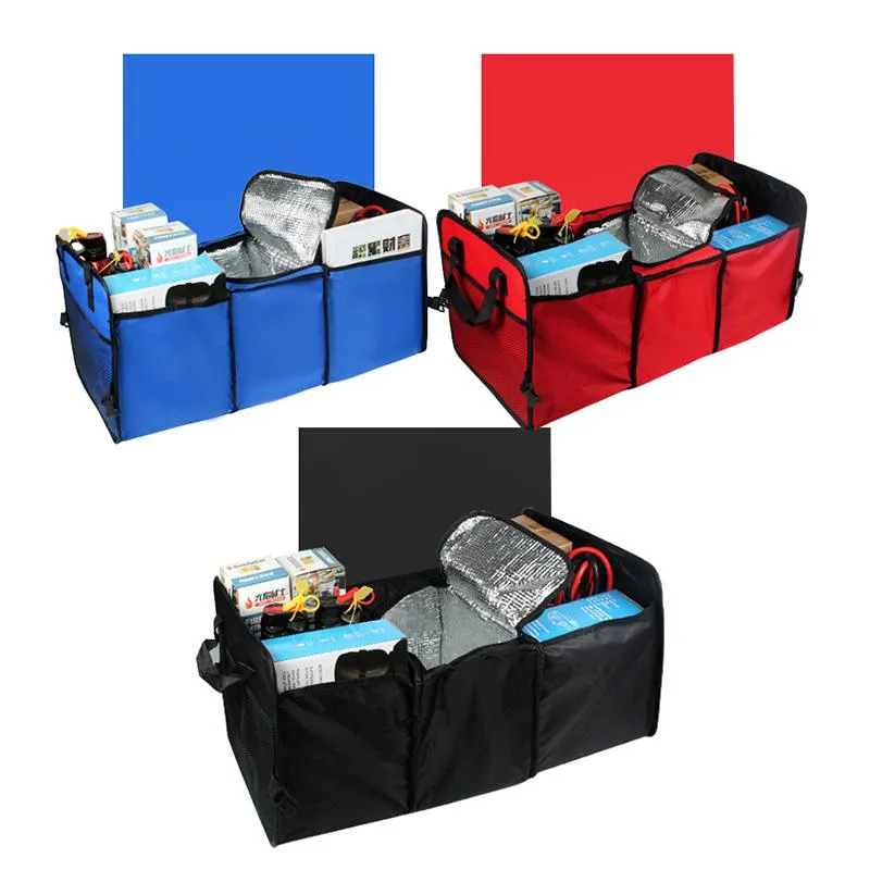 Car Organizer 1 قطعة 3 ألوان متعددة الوظائف صندوق تخزين صندوقي العالمي قدرة كبيرة أكسفورد السيارات العزل حقيبة
