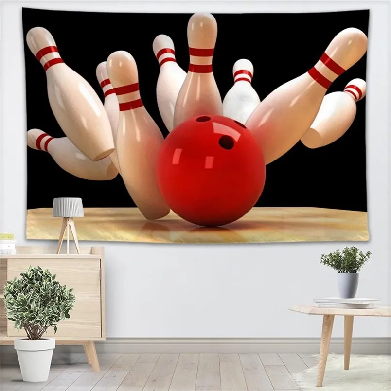 Benutzerdefinierte Bowling Tapisserie Wandbehang für Partydekorationen Kunst Home Decor Stranddecken individuell 220622