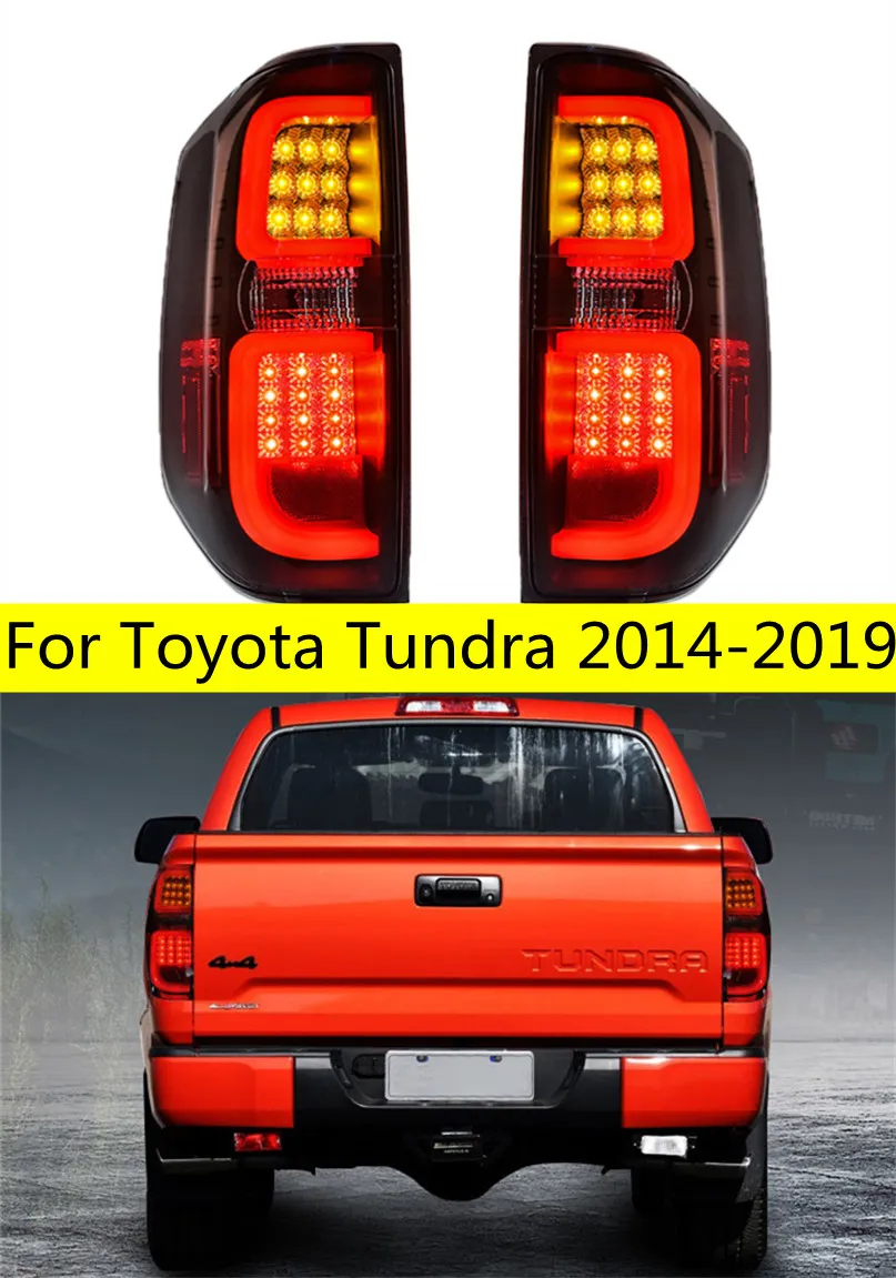 Multifunctioneel LED-staartlicht voor Toyota Tundra Taillights Assembly 20 14-20 19 Auto LED Turn Signal Lights Reverse Brake Running Lamp