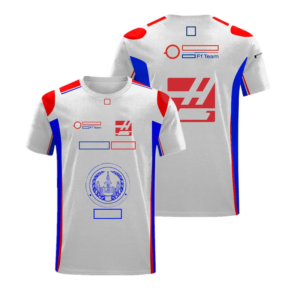 T-Shirt à manches courtes en Polyester, respirant, à séchage rapide, pour Fans F1, combinaison de travail, Logo de voiture, équipe personnalisée, 2022