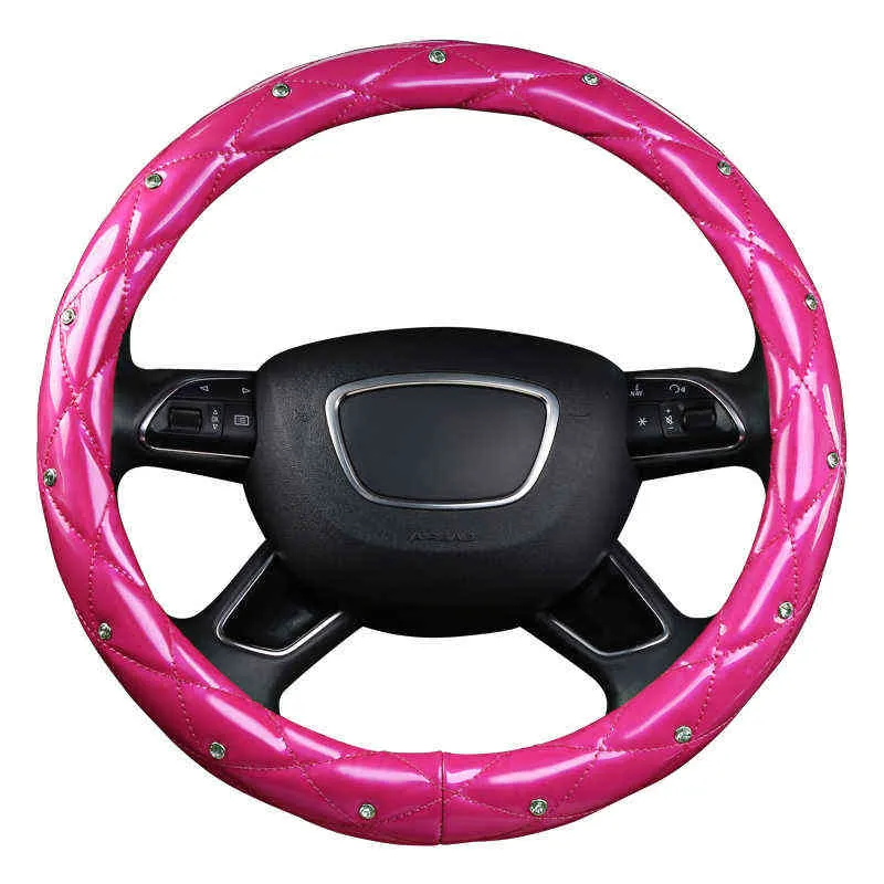 Car Steering Wheel Cover Wrap Braid On Steering Wheel Girl Woman For 3738Cm14515 "M Size Beautiful Cute Hand Bar Protector J220808