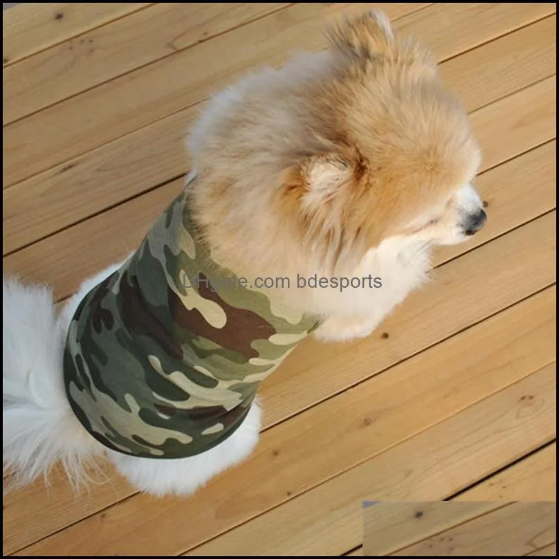 Lovely Pet Dog Cat Apparel Camouflage Vest T-shirt Puppy Summer Clothes for dogsXS-L