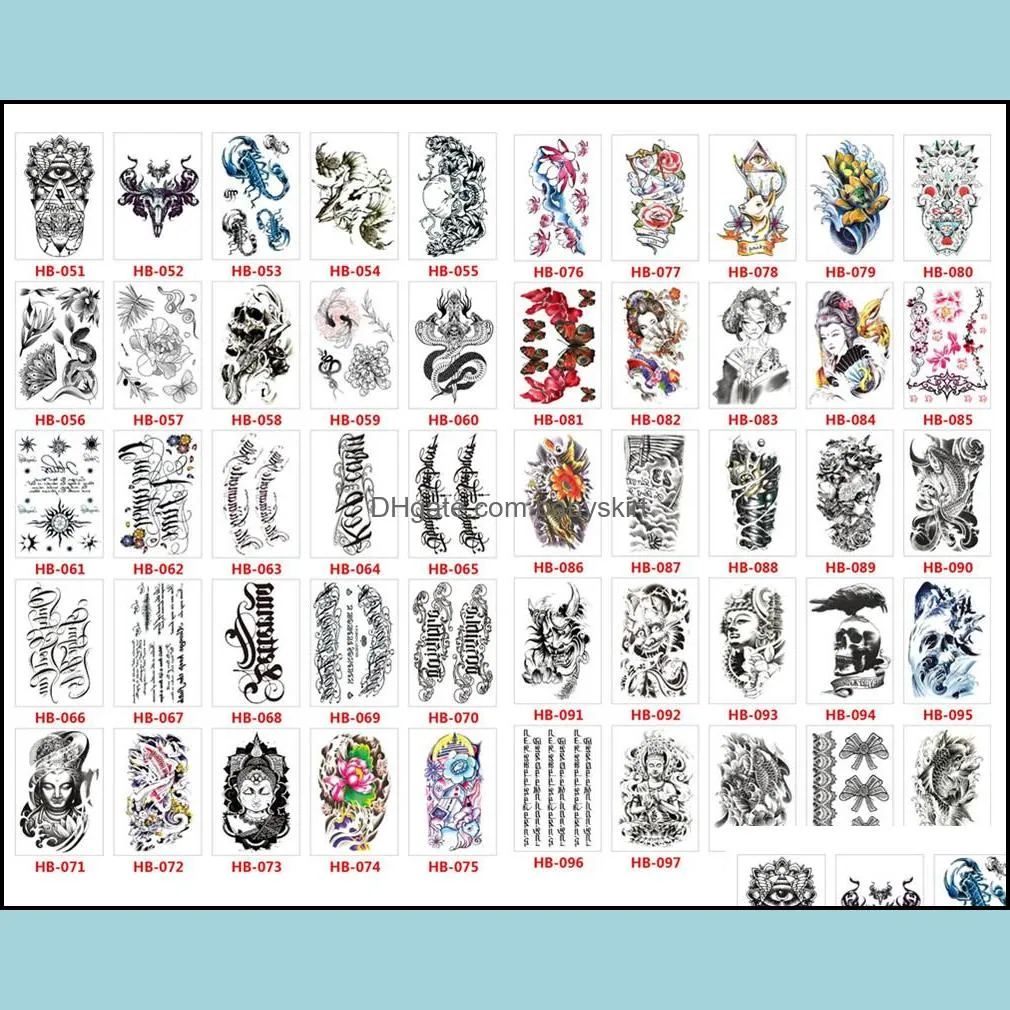 Newest! 1600 Styles Half Sleeve Tattoo Sticker Arm Temporary Tattoos Waterproof Sticker Accept Customized Tattoo Mixed Randomly Sent