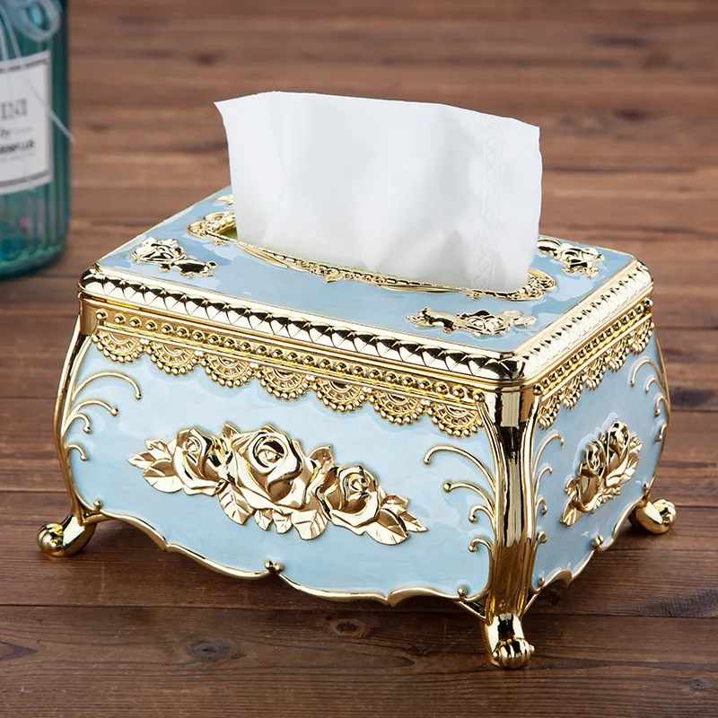 Europese stijl Acryl Tissue Box Luxe KTV El Rack Desk Accessories Home Office Bar Desktop 220523