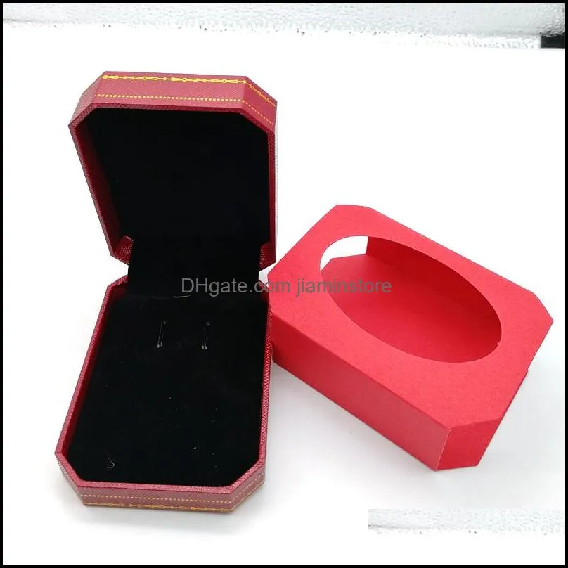 Fashion Red color bracelet/necklace/ring original orange box box bags jewelry gift box to choose
