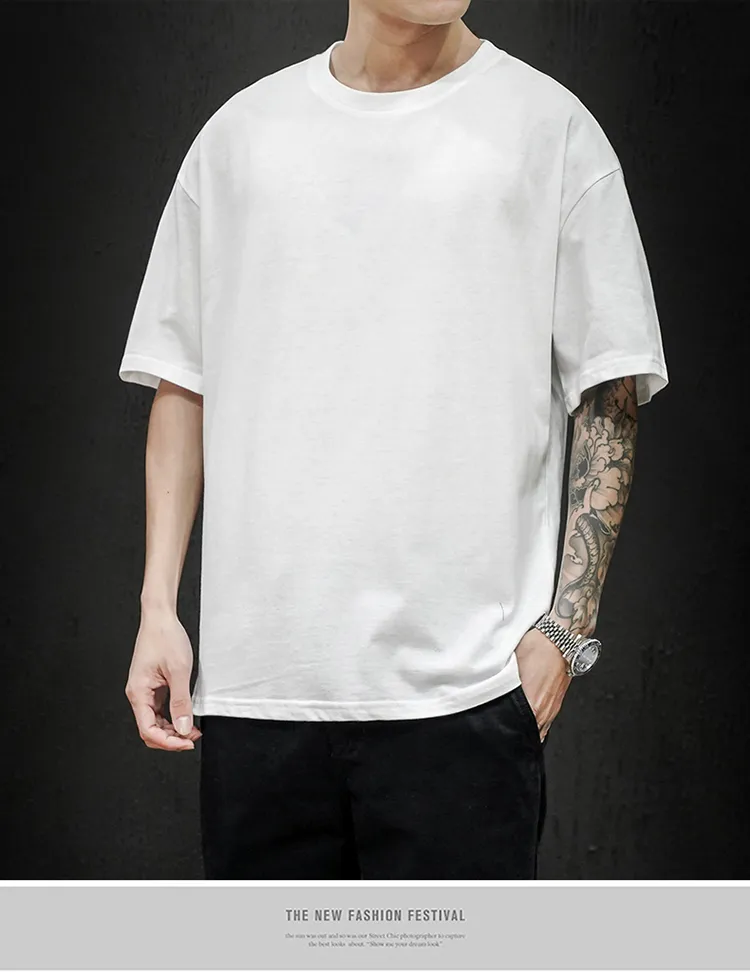 Wholesale LIFENWENNA Mens Summer Sweat T Shirt Casual Solid