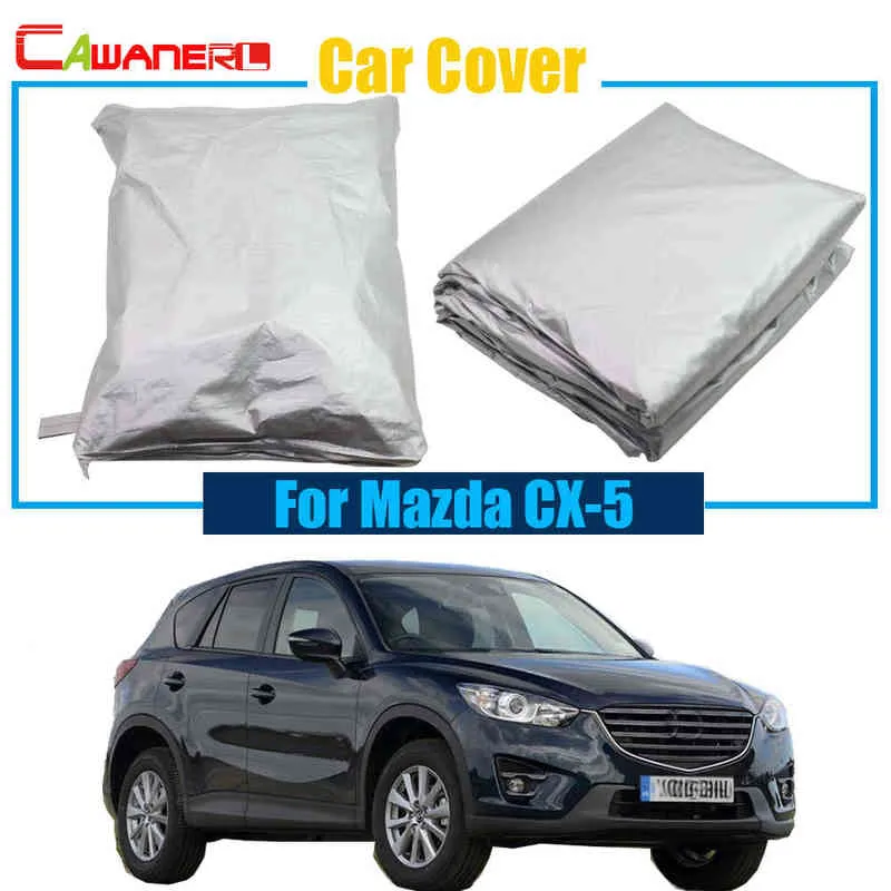 Cawanerl Car Cover Outdoor Sun Snow Rain Resistant Protection Cover UV Anti Dustproof For Mazda CX-5 CX5 H220425