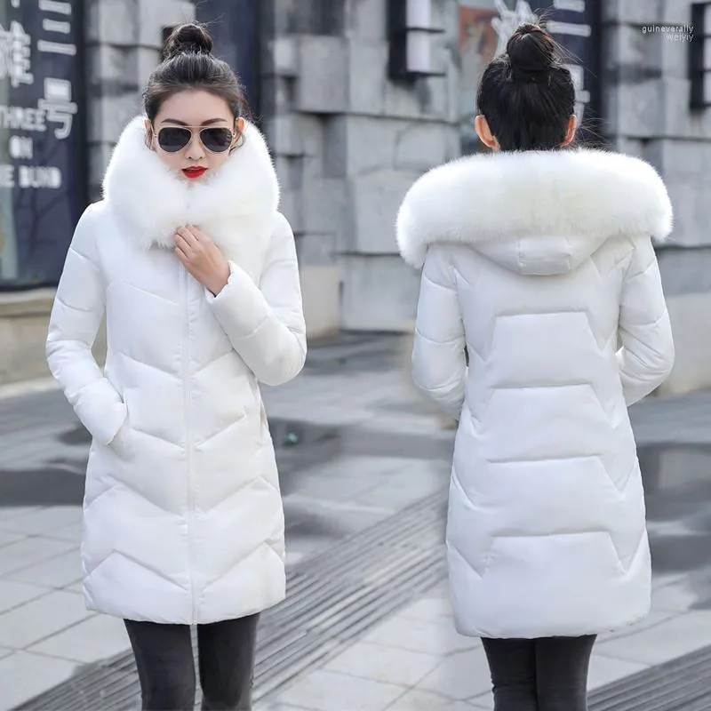 Parka femmes manteaux d'hiver femmes grande taille 7XL Long coton décontracté fourrure à capuche vestes Parkas chauds femme pardessus manteau Guin22