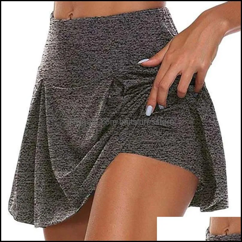 Sale Women Athletic Pleated Tennis Golf Skirt With Shorts Workout Running Skort Summer X85