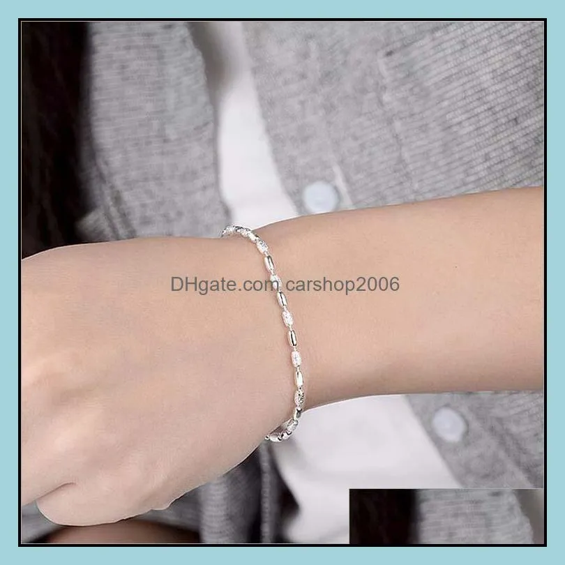 silver cuff bracelets jewelry hot sale link chain bracelets for women girl party gift fashion jewellery wholesale free shipping 0694wh