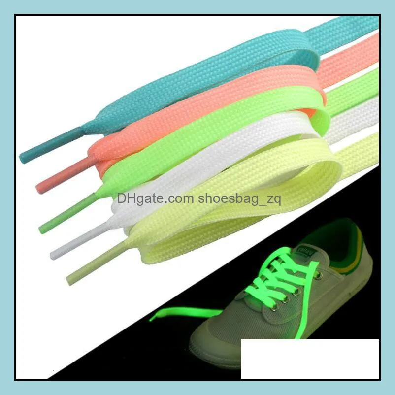 Schoenonderdelen accessoires schoenen Luminous schoenvat platte veters gloeien in de donkere nacht colorf fluorescent licht omhoog sport schoenveters adts kids chr.