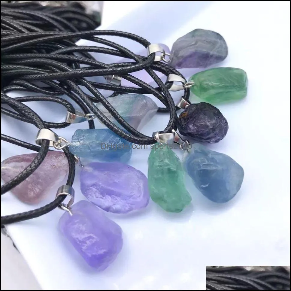 bulk natural yellow crystal stone fluorite charms amethyst irregular shape pendants for necklace earrings jewelry making sports2010