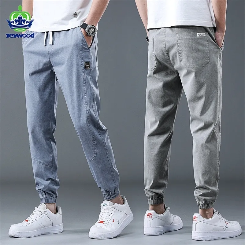 Lente Zomer Katoen Jogger Broek Mannen Broek Harajuku Cargo Jeans Casual Harem Denim Koreaanse Hip Hop Joggingbroek Mannelijke Broek 220714