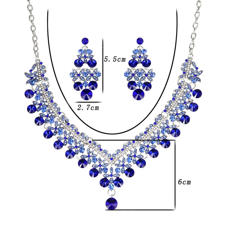 Set Gioielli Da Sposa Con Strass - Collana E Orecchini In Argento Per Occasioni Speciali - Foto 5