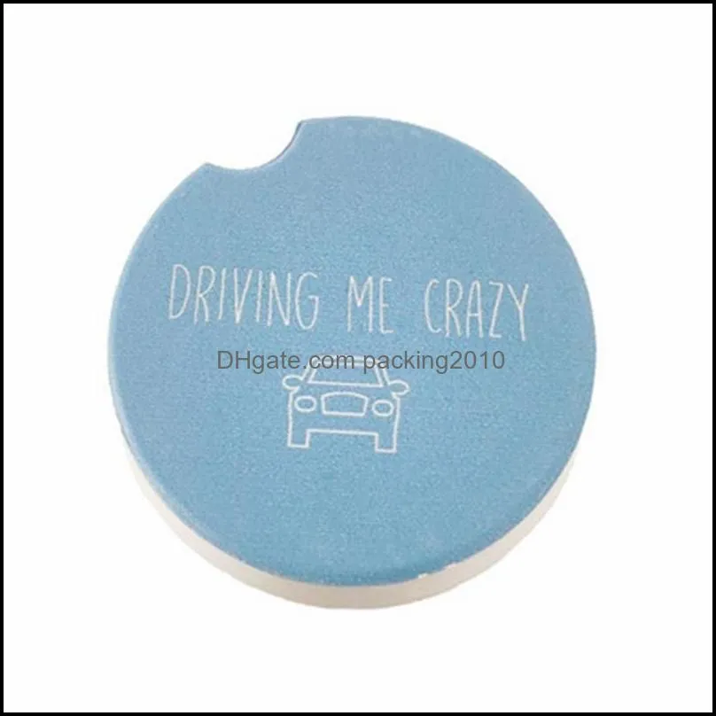 Sublimation Blank Car Ceramics Coasters 6.6*6.6cm Hot Transfer Printing Coaster Blank Consumables Materials Factory Price EEA2086-3