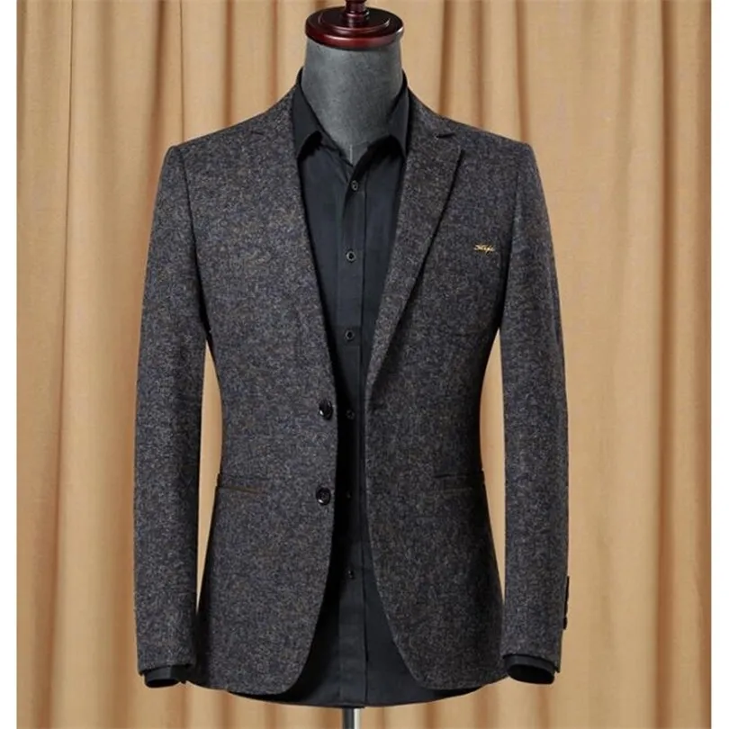 新しい到着ブランドの衣料品ジャケットジャケットメンブレザーファッションスリム男性スーツカジュアルブレザーメンズサイズ4652 T200303