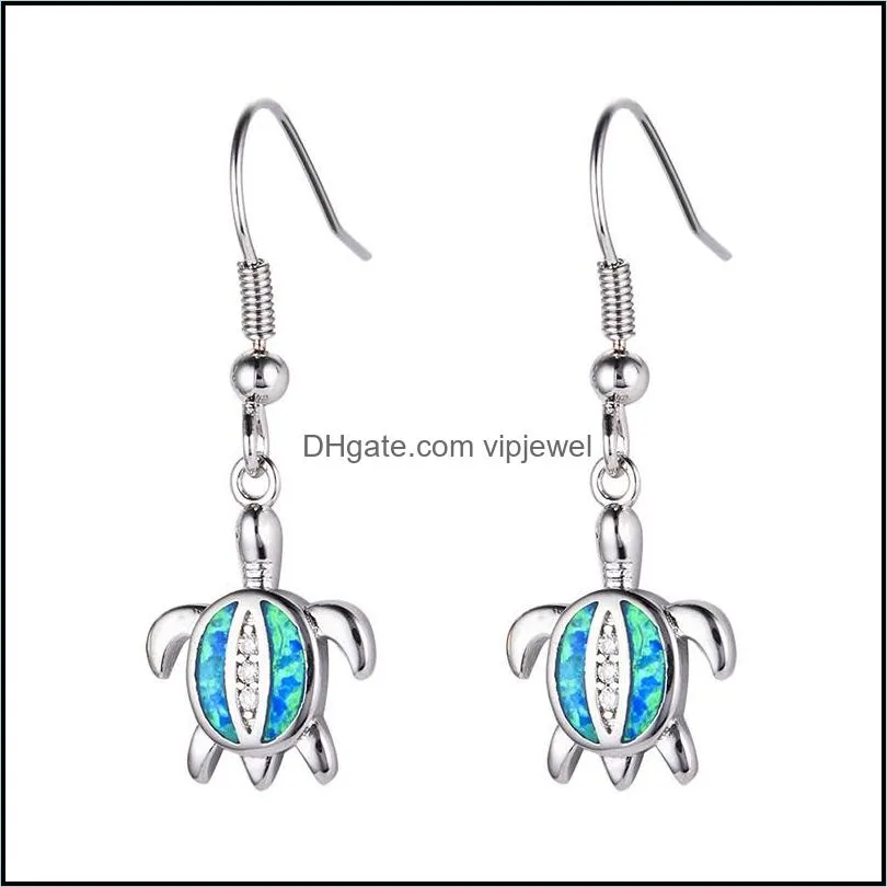 Charm oorbellen sieraden vrouwen mode blauw imitatie opaal drop schattig schildpaddier vrouwelijk bruiloft cadeau levering 2021 axfqm