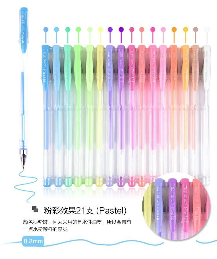 Wholesale Professional Rainbow Gel Pens Set With Fluorescent Markers Ideal  For Students And Artists Glitter Pens Included Y200709 From Shanye10,  $15.26