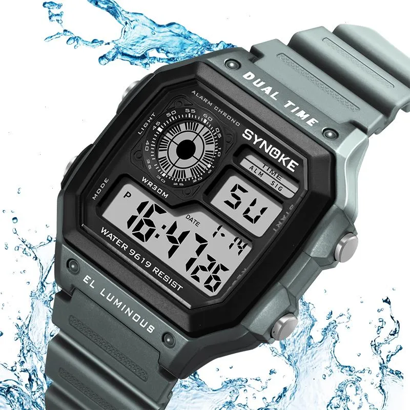 Military Sports Watch Digital Led Men Clocks Relojes Deportivos Waterproof Luminous Alarm Clock Male