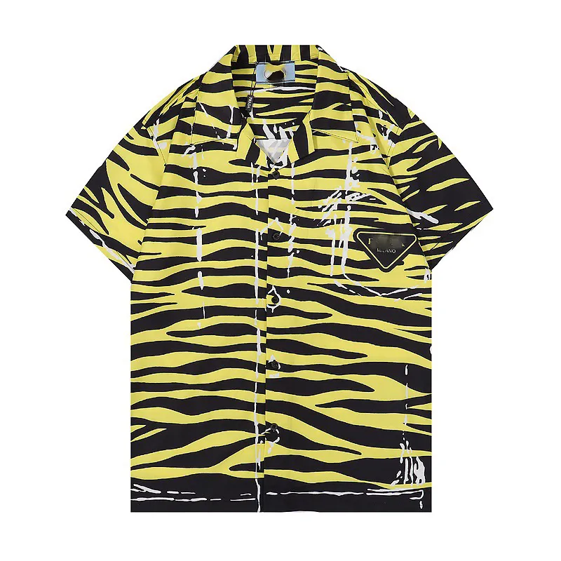남성 캐주얼 셔츠 하와이안 여름 버튼 옷깃 슬리브 대형 셔츠 블라우스 브랜드 디자이너 디자인 느슨한 재킷. top6