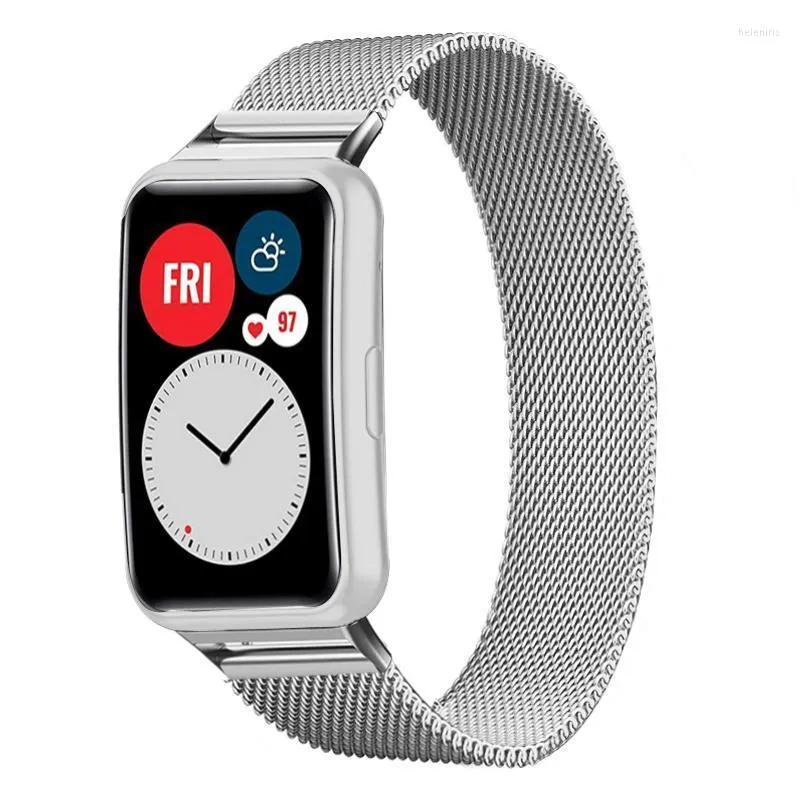 Watch Bands Magnetic Loop Band For Huawei FIT Strap Accessories Stainless Steel Bracelet Correa 2022 Hele22