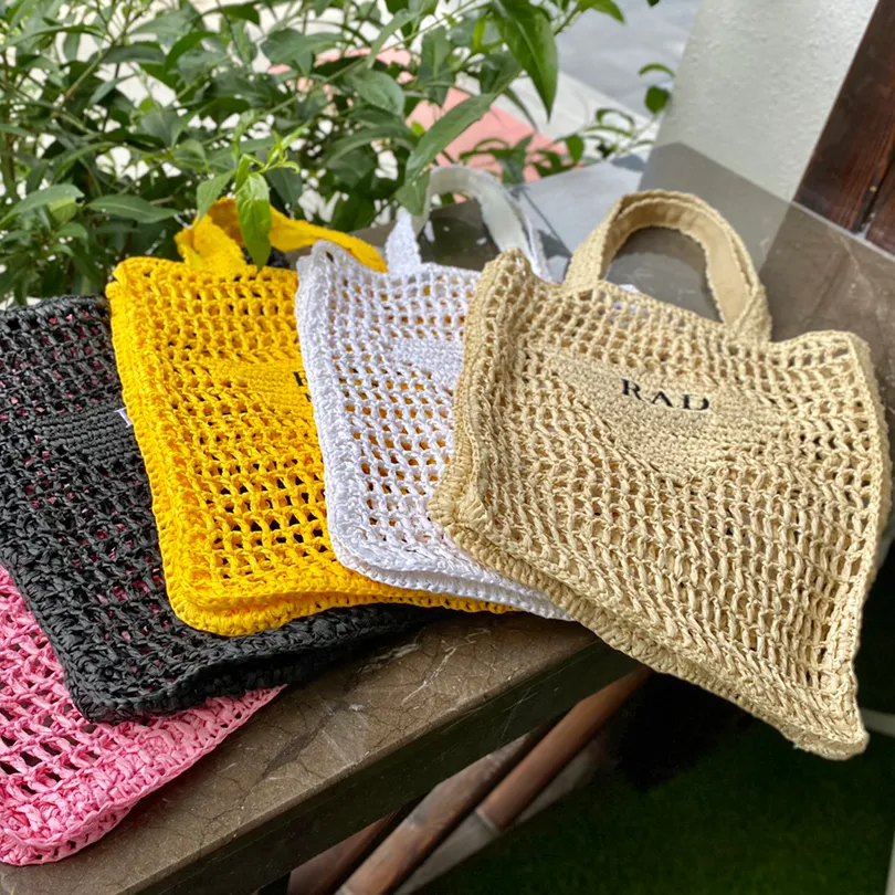 Raffia Tygväska Mjuk Designer Handväska Kvinnor Stora Tygväskor Modebok Shopper Designers Handväskor Dam Shopping Axelväska